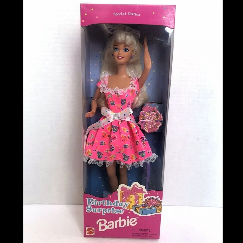 1996 Birthday Surprise Se 16491 Barbie Doll Nrfb - Gem